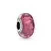 Pandora Charm Cristal de Murano Rosa Fantasía Ondulado