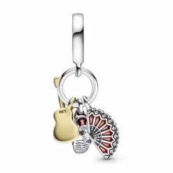 Pandora Charm Guitarra  Española, Abanico y Zapato  Flamenco