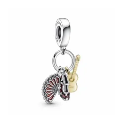 Pandora Charm Guitarra  Española, Abanico y Zapato  Flamenco