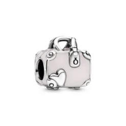 Pandora Charm Maleta Esmalte Rosa