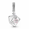 Pandora Charm Sobre con Flores Pensamientos
