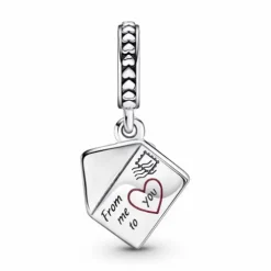 Pandora Charm Sobre con Flores Pensamientos