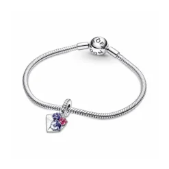 Pandora Charm Sobre con Flores Pensamientos
