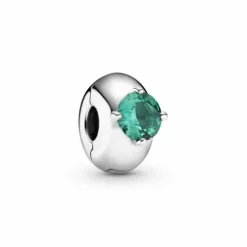 Pandora Clip Circulo Solitario Morado