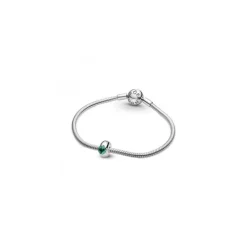 Pandora Clip Circulo Solitario Morado