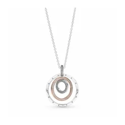 Pandora Collar Bicolor Logo Círculos