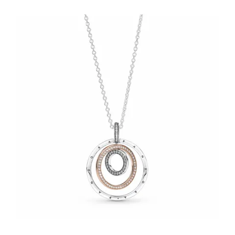 Pandora Collar Bicolor Logo Círculos