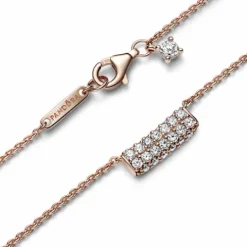 Pandora collar Fila Doble en Pavé