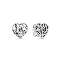 Pandora Pendientes Corazones Florecientes