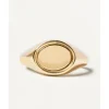 PDPAOLA Anillo Stamp Gold Personalizable - AN01-628