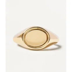 PDPAOLA Anillo Stamp Gold Personalizable - AN01-628
