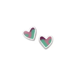 Pendiente presión corazón Aqua lila AGATHA RUIZ DE LA PRADA