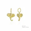 Pendientes Aro Plata Dorada Elefante