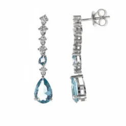 Pendientes Circonitas Gota Azul SALVATORE