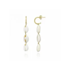 Pendientes Concha Natural Tres