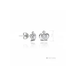 Pendientes Corona Plata