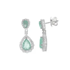 Pendientes Cristal Verde SALVATORE