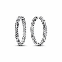 Pendientes de Aro Fila de Pavé de Pandora Timeless