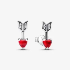 Pendientes Flecha y Corazón Cristal de Murano Pandora