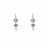 Pendientes Galaxy pincho azul en plata