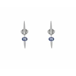 Pendientes Galaxy pincho azul en plata