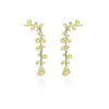 Pendientes Guipur maxi en plata dorada MARINA GARCIA