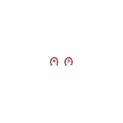 Pendientes Herradura Fucsia LES GEORGETTES