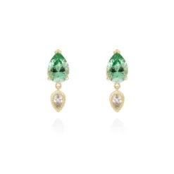 Pendientes Iria en plata dorada MARINA GARCIA