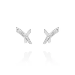 Pendientes Link cruzado en plata