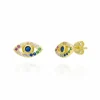 Pendientes Ojo Turco Circonitas Multicolor