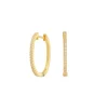 Pendientes Ovalados Bañado en Oro 20x16mm