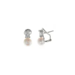 Pendientes perla cierre omega SALVATORE