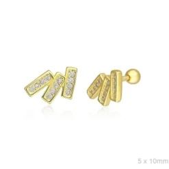 Pendientes Piercing Paris en Plata