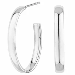 Pendientes Plata Aro Media Caña