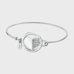 Pulsera Acero Corazón Circonitas Lotus Style
