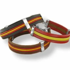 Pulsera Bandera España Piel Plata