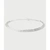 Pulsera cadena de plata doble sparkle PDPAOLA