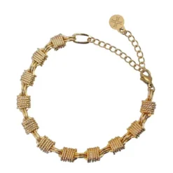 Pulsera combinada dorado