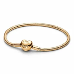 Pulsera de Cadena de Serpiente con Cierre de Corazón de   PANDORA Moments - 563050C00