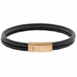 Pulsera de cuero Denby Steel&Barnett - LBD011