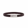 Pulsera de cuero marrón Riley - LBR004-40E