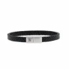 Pulsera de cuero Riley negra - LBR001-40E
