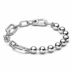 Pulsera de Eslabones Link y Cuentas Metálicas Pandora ME - 592793C00