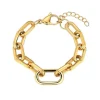 Pulsera eslabon acero dorado