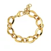 Pulsera eslabones acero dorado