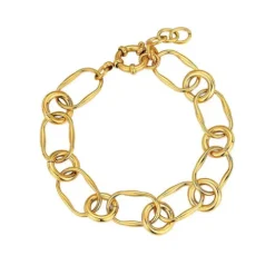 Pulsera eslabones de acero dorado