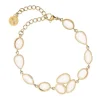 Pulsera gotas blancas acero ANARTXY