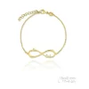 Pulsera Infinito Plata chapada en oro dos nombres