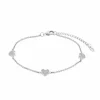 Pulsera Lotus Silver Corazones Circonitas