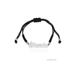 Pulsera Nombre Plata Macramé
